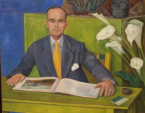 Diego Rivera, Portrait of Corliss Lamont, 1954, oil on canvas Lamont Gallery, Phillips Exeter Academy, Exeter, New Hampshire