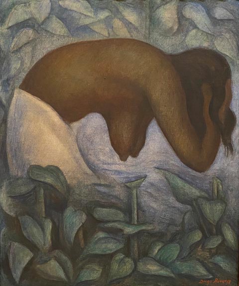 Diego Rivera, Tehuantepec Woman Washing her Hair, 1923 the model is Guadalupe Marin de Rivera, Diego's first wife