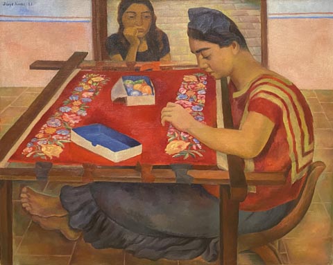 Diego Rivera, The Embroiderer, 1928, oil on canvas The Museum of Fine Arts, Houston, TX