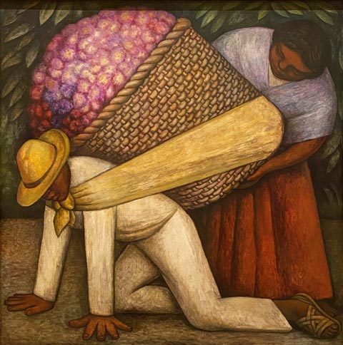 Diego Rivera, The Flower Carrier, 1935,  oil and tempera on particle board San Francisco Museuem of Modern Art, San Francisco, CA