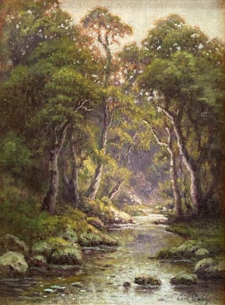 Carl Dahlgren, Sunlit Forest Stream