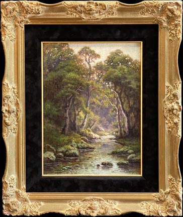 Carl Dahlgren, Sunlit Forest Stream