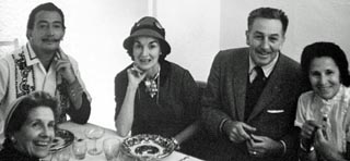 Dali Disney dinner in Spain 1957
