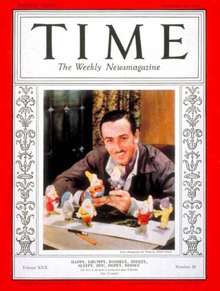 Walt Disney Time Cover Dec 1937