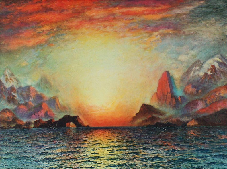 Richard Dey De Ribcowsky Sunset Aflame Print