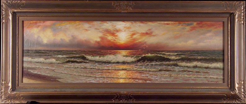 Richard Dey De Ribcowsky Sunset and Rolling Waves