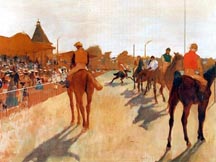 Edgar Degas Racehorses Before the Stands