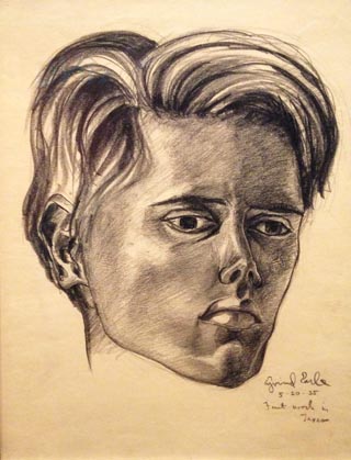 Eyvind Earle Self Portrait Sketch 1925