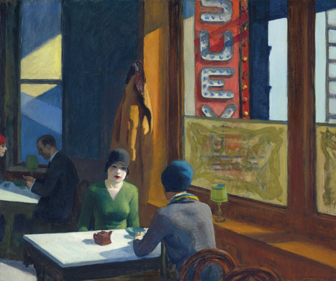 Edward Hopper, Chop Suey, 1929 collection of Barney A. Ebsworth former trustee of the St. Louis and Seattle Art Museums