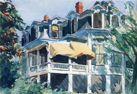 Edward Hopper, The Mansard Roof, 1923,  Brooklyn Museum, Brooklyn, New York