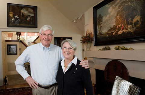 Eljk and Rose-Marie van Otterloo in their home in Massachusetts