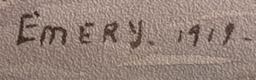 Bertha Luce Emery, Ackerman Creek, 1919 / signature