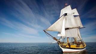 Bodega Bay Lady Washington under full sail