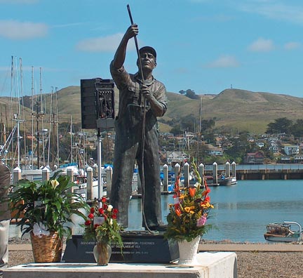 Bodega Bay's new Fisherman's Memorial at the Spud Point Marina