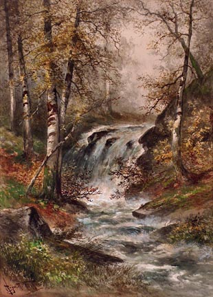 Hugo Anton Fisher, Landscape Waterfall