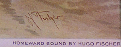 Hugo Anton Fisher Homeward Bound vintage print