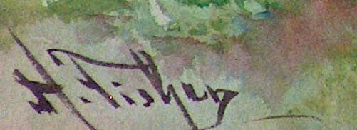 Hugo Anton Fisher Six Sheep Signature