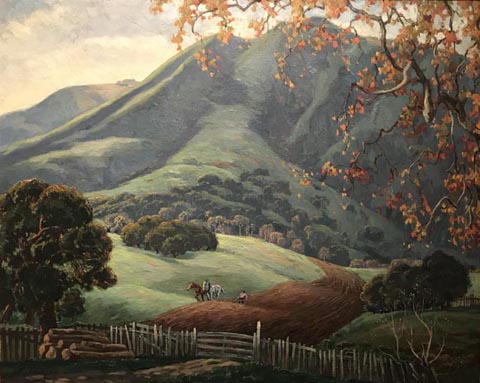 Cornelis J. Botke, 1887-1954, Spring Ploughing San Gabriel Valley, c1948,  Class of Winter, 1948