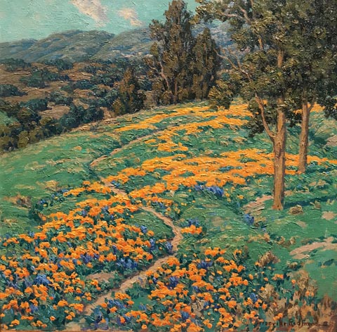 Granville Redmond, Poppies and Lupines, nd Barnett Family Collection