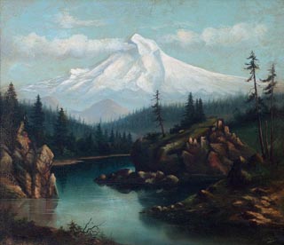 Mount Hood oil on canvas, 24 x 28  Una Gray, 1873-1930