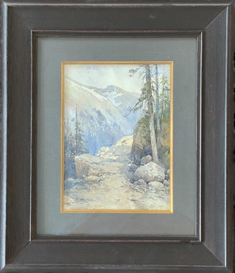 Charles S. Graham, Mountain Path and Conifers, watercolor