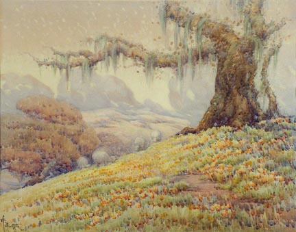 California Oak and Sheep, 1925 Watercolor on paper, 15 3/4 x 19 3/4  offered unframed, $3,200