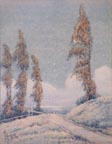 Grace Allison Griffith Poplars Path and Fence Thumbnail