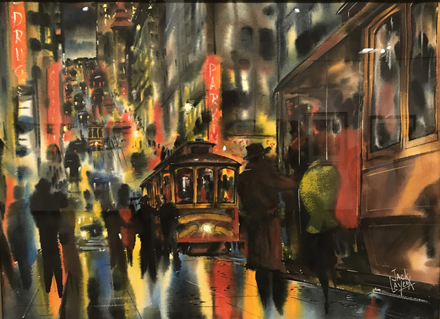 Cable Car Ride, Jack Laycox (1921-1984), 1960 