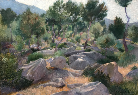 Henri Edmond Cross, Landscape around Eze, France, 1887 Collection of Ronald Feltkamp