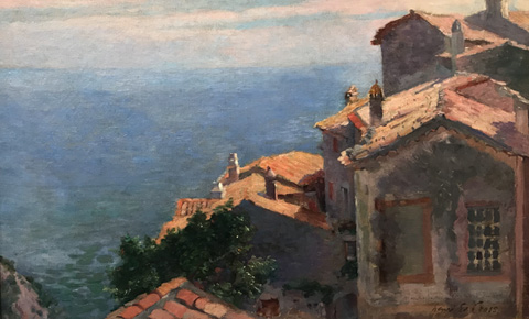 Henri Edmond Cross, Village on the Mediterranean, Eze, France, 1887 Helene Bailly Gallery, Paris, France