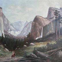 Carl Jonnevold, Indian Rider, Yosemite Valley, late 1880's, oil on canvas, 28 x 36