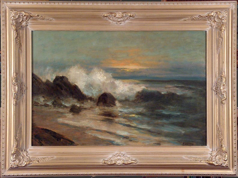 Nels Hagerup Breakers at Sunset with Frame