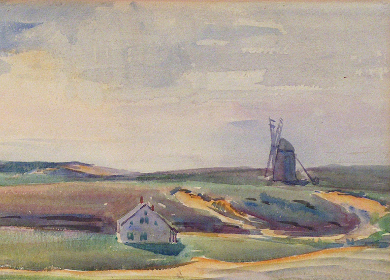 Arthur Merton Hazard Landscape with Windmill