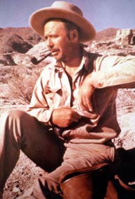 John Hilton taking a break at his calcite mine during World War II