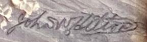 John W Hilton, Moonlight in the Dunes signature