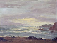 John W Hilton Seascape at Sunset Midsized Thumbnail