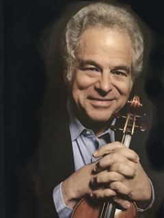 Ytzhak Perlman with his fiddle