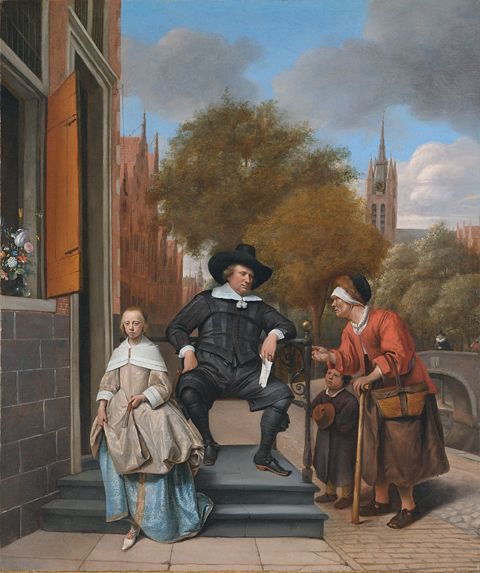 Jan Steen, Adolf Crosser with daughter Catharina Croesser in Delft, 1665 Rijksmuseum, Amsterdam<empty>