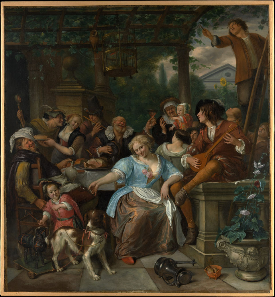 Jan Steen, Merry Company on a Terrace, 1670, The Metropolitan Museum of Art, New York<empty>