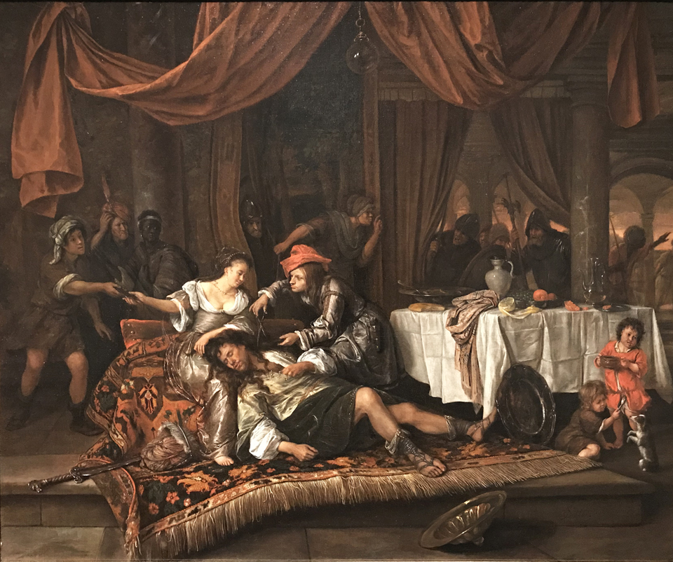 Jan Steen, Samson and Delilah, 1668, Los Angeles County Museum of Art, Los Angeles, CA