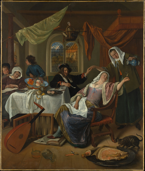 Jan Steen, The Dissolute Household, 1663-64 The Metropolitan Museum of Art, New York<empty>