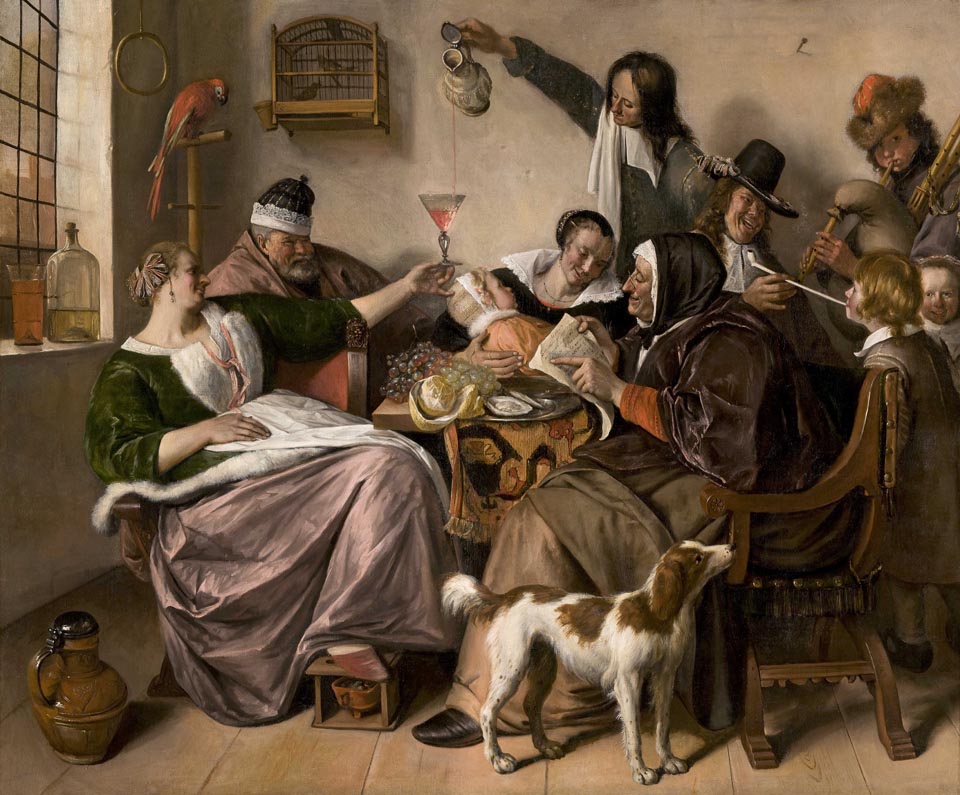 Jan Steen, The way you hear it is the way you sing it, 1665, Mauritshuis Museum, The Hague<empty>