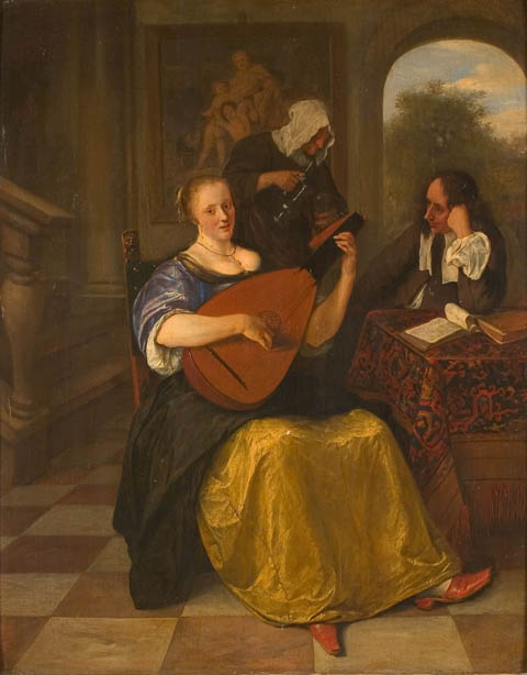 JanSteen, Woman Playing the Lute, 1660 Rijksmuseum, Amsterdam