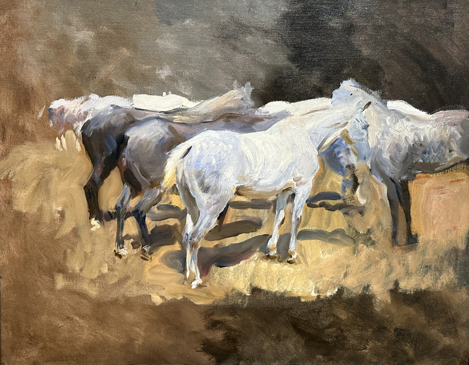 John Singer Sargent, Horses at Palma, Majorca, 1908, oil on canvas, Private Collection, New York, NY