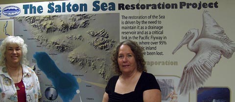 Jennie Kelly and Linda Beal at the Salton Sea Museum
