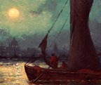 Carl Jonnevold Moonrise on the Thames