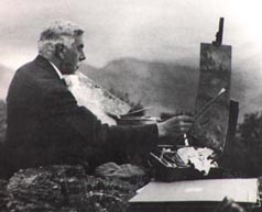 Frederick Stymetz Lamb at easel
