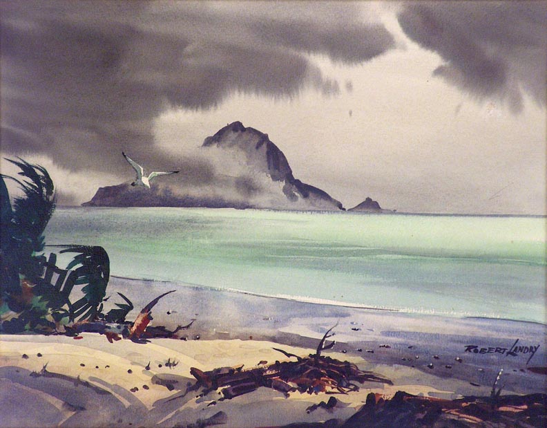 Robert Landry, Beach scene with Seagull