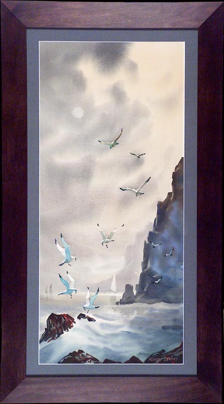  Robert Landry, Foggy Morning Seaside (with seagulls)