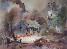 Robert Landry Shack and Windmill Midsized Thumbnail